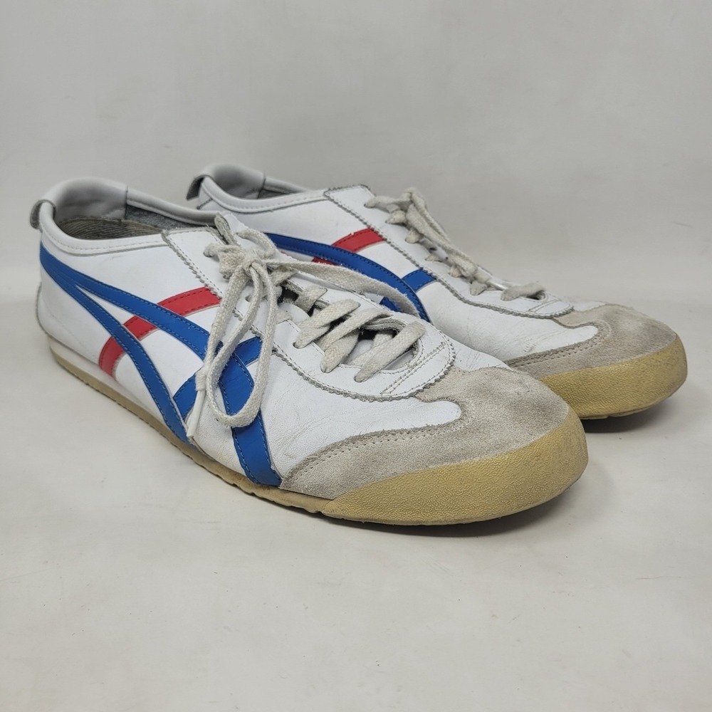 Onitsuka Tiger Sneakers 13 White Blue Red Mexico 66 DL408 Low Top Shoes Unisex